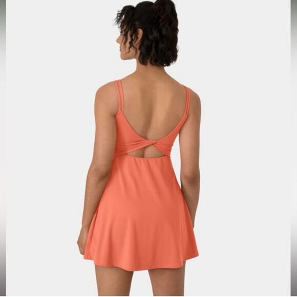 Halara SoftlyZero™ Plush Double Straps Active Dress Coral Pink Size Small NWT - Picture 3 of 15